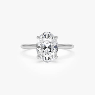 Emerald Pave Engagement Ring – 1 CT Lab Grown Diamond