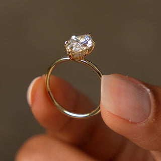 Emerald Pave Engagement Ring – 1 CT Lab Grown Diamond