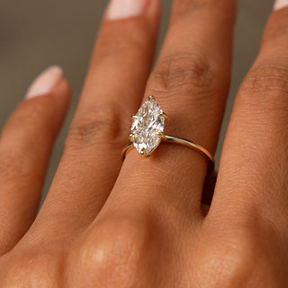 Emerald Pave Engagement Ring – 1 CT Lab Grown Diamond