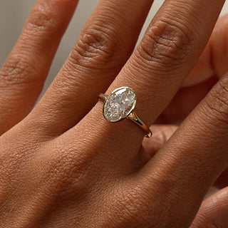 Emerald Pave Engagement Ring – 1 CT Lab Grown Diamond