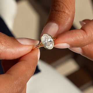 Emerald Pave Engagement Ring – 1 CT Lab Grown Diamond