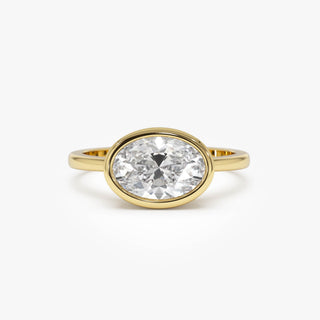Emerald Pave Engagement Ring – 1 CT Lab Grown Diamond