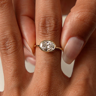 Emerald Pave Engagement Ring – 1 CT Lab Grown Diamond