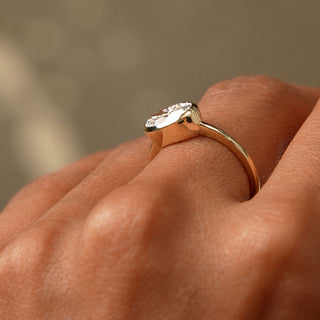 Emerald Pave Engagement Ring – 1 CT Lab Grown Diamond