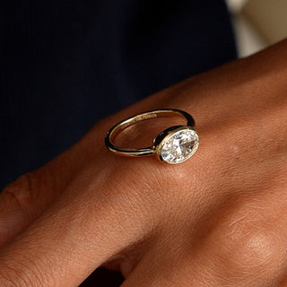 Emerald Pave Engagement Ring – 1 CT Lab Grown Diamond