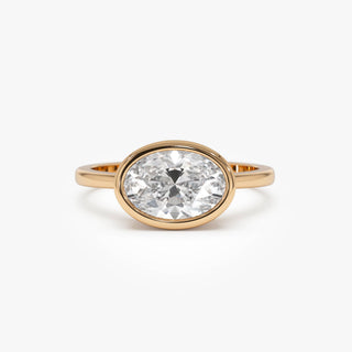 Emerald Pave Engagement Ring – 1 CT Lab Grown Diamond