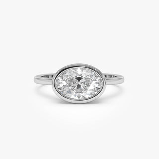 Emerald Pave Engagement Ring – 1 CT Lab Grown Diamond