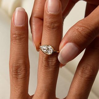 Emerald Pave Engagement Ring – 1 CT Lab Grown Diamond