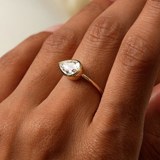 Emerald Pave Engagement Ring – 1 CT Lab Grown Diamond