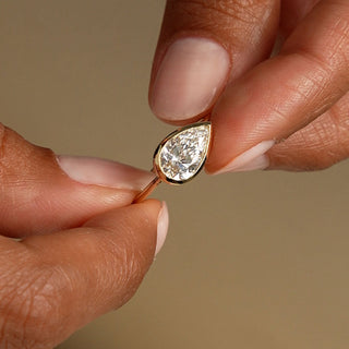 Emerald Pave Engagement Ring – 1 CT Lab Grown Diamond