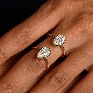 Emerald Pave Engagement Ring – 1 CT Lab Grown Diamond