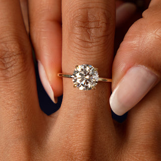 Emerald Pave Engagement Ring – 1 CT Lab Grown Diamond