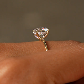 Emerald Pave Engagement Ring – 1 CT Lab Grown Diamond
