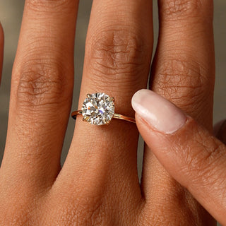 Emerald Pave Engagement Ring – 1 CT Lab Grown Diamond
