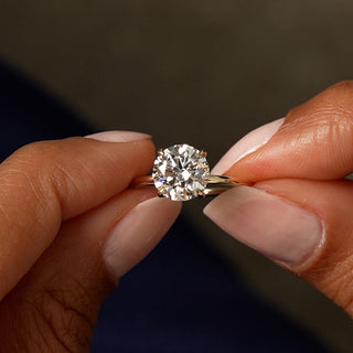 Emerald Pave Engagement Ring – 1 CT Lab Grown Diamond