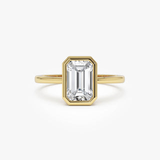 Emerald Pave Engagement Ring – 1 CT Lab Grown Diamond