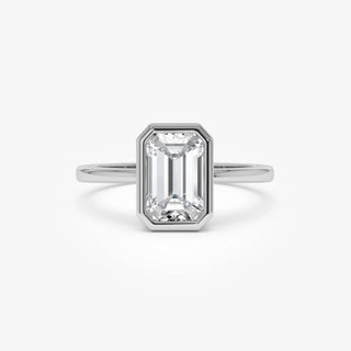 Emerald Pave Engagement Ring – 1 CT Lab Grown Diamond