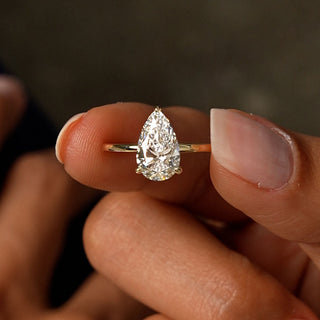 Emerald Pave Engagement Ring – 1 CT Lab Grown Diamond