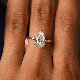 Emerald Pave Engagement Ring – 1 CT Lab Grown Diamond
