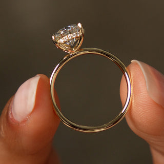 Emerald Pave Engagement Ring – 1 CT Lab Grown Diamond