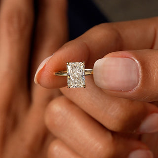Emerald Pave Engagement Ring – 1 CT Lab Grown Diamond