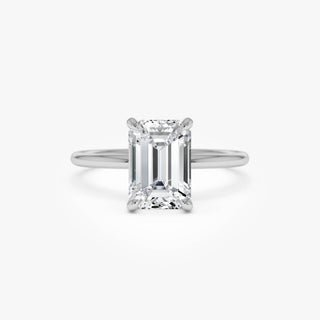 Emerald Pave Engagement Ring – 1 CT Lab Grown Diamond