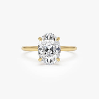 Emerald Pave Engagement Ring – 1 CT Lab Grown Diamond
