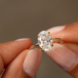 Emerald Pave Engagement Ring – 1 CT Lab Grown Diamond