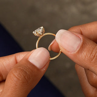 Emerald Pave Engagement Ring – 1 CT Lab Grown Diamond