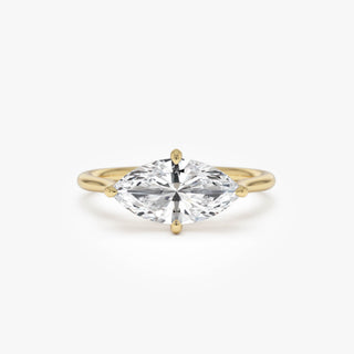 Emerald Pave Engagement Ring – 1 CT Lab Grown Diamond