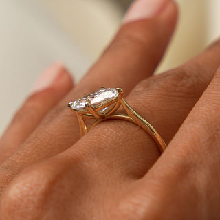 Emerald Pave Engagement Ring – 1 CT Lab Grown Diamond