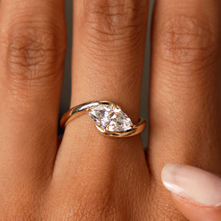 Emerald Pave Engagement Ring – 1 CT Lab Grown Diamond