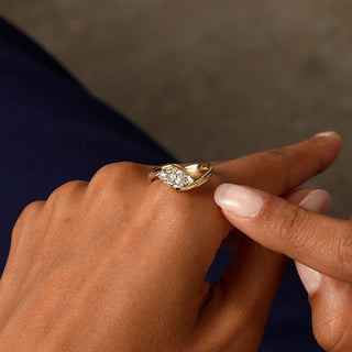 Emerald Pave Engagement Ring – 1 CT Lab Grown Diamond