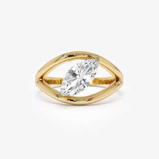 Emerald Pave Engagement Ring – 1 CT Lab Grown Diamond