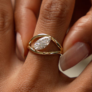 Emerald Pave Engagement Ring – 1 CT Lab Grown Diamond
