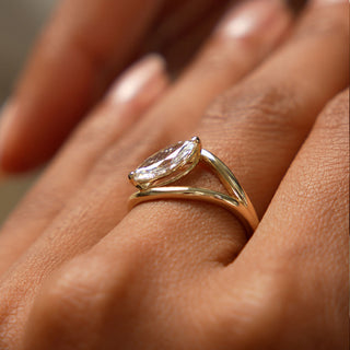 Emerald Pave Engagement Ring – 1 CT Lab Grown Diamond