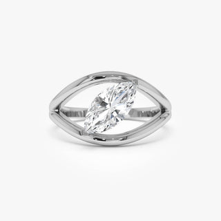 Emerald Pave Engagement Ring – 1 CT Lab Grown Diamond