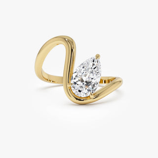 Emerald Pave Engagement Ring – 1 CT Lab Grown Diamond
