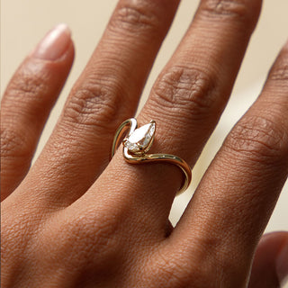 Emerald Pave Engagement Ring – 1 CT Lab Grown Diamond