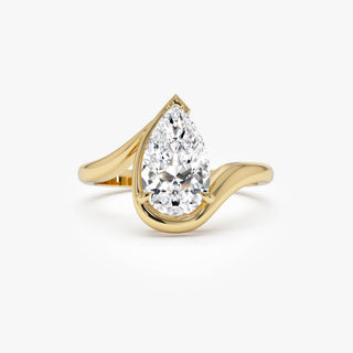 Emerald Pave Engagement Ring – 1 CT Lab Grown Diamond