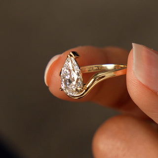 Emerald Pave Engagement Ring – 1 CT Lab Grown Diamond