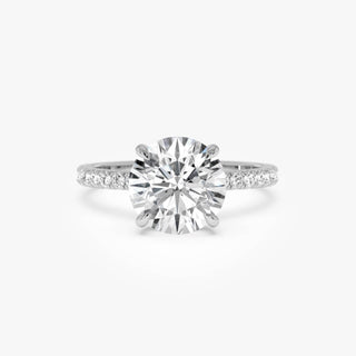 Emerald Pave Engagement Ring – 1 CT Lab Grown Diamond
