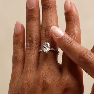 Emerald Pave Engagement Ring – 1 CT Lab Grown Diamond