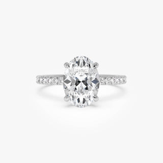 Emerald Pave Engagement Ring – 1 CT Lab Grown Diamond