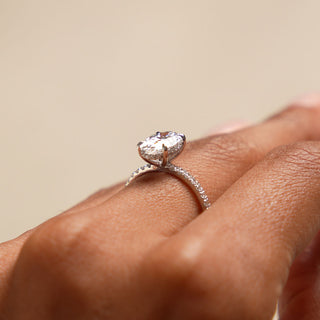 Emerald Pave Engagement Ring – 1 CT Lab Grown Diamond