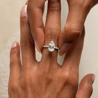 Emerald Pave Engagement Ring – 1 CT Lab Grown Diamond