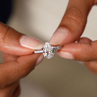 Emerald Pave Engagement Ring – 1 CT Lab Grown Diamond