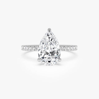 Emerald Pave Engagement Ring – 1 CT Lab Grown Diamond