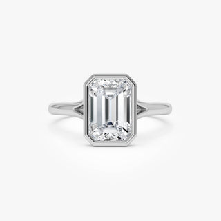 Emerald Pave Engagement Ring – 1 CT Lab Grown Diamond