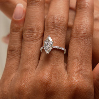 Emerald Pave Engagement Ring – 1 CT Lab Grown Diamond